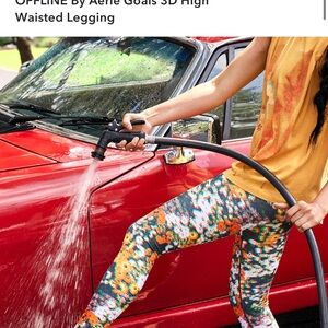 aerie Floral Multi-Color High-Rise Leggings